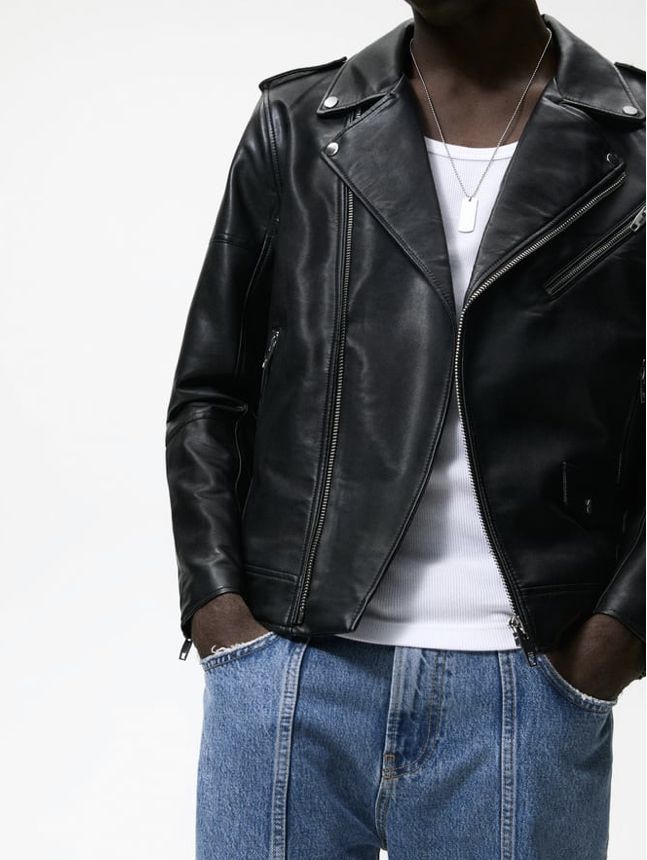 大人気☆ZARA(ザラ)☆定番ライダース フェイクレザージャケット (ZARA ...