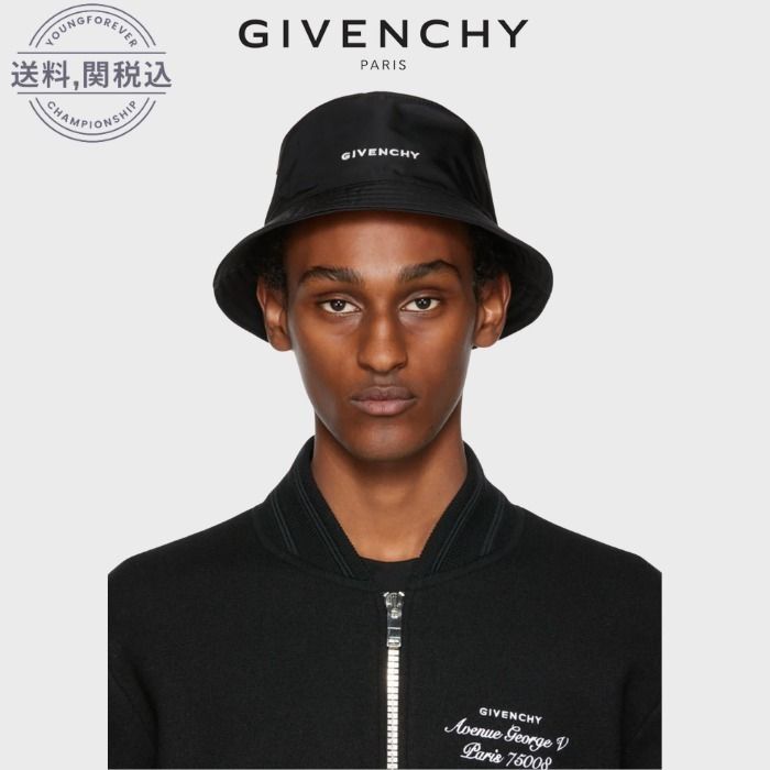 GIVENCHY ナイロンキャンバス ブラック バケットハット 人気 (GIVENCHY