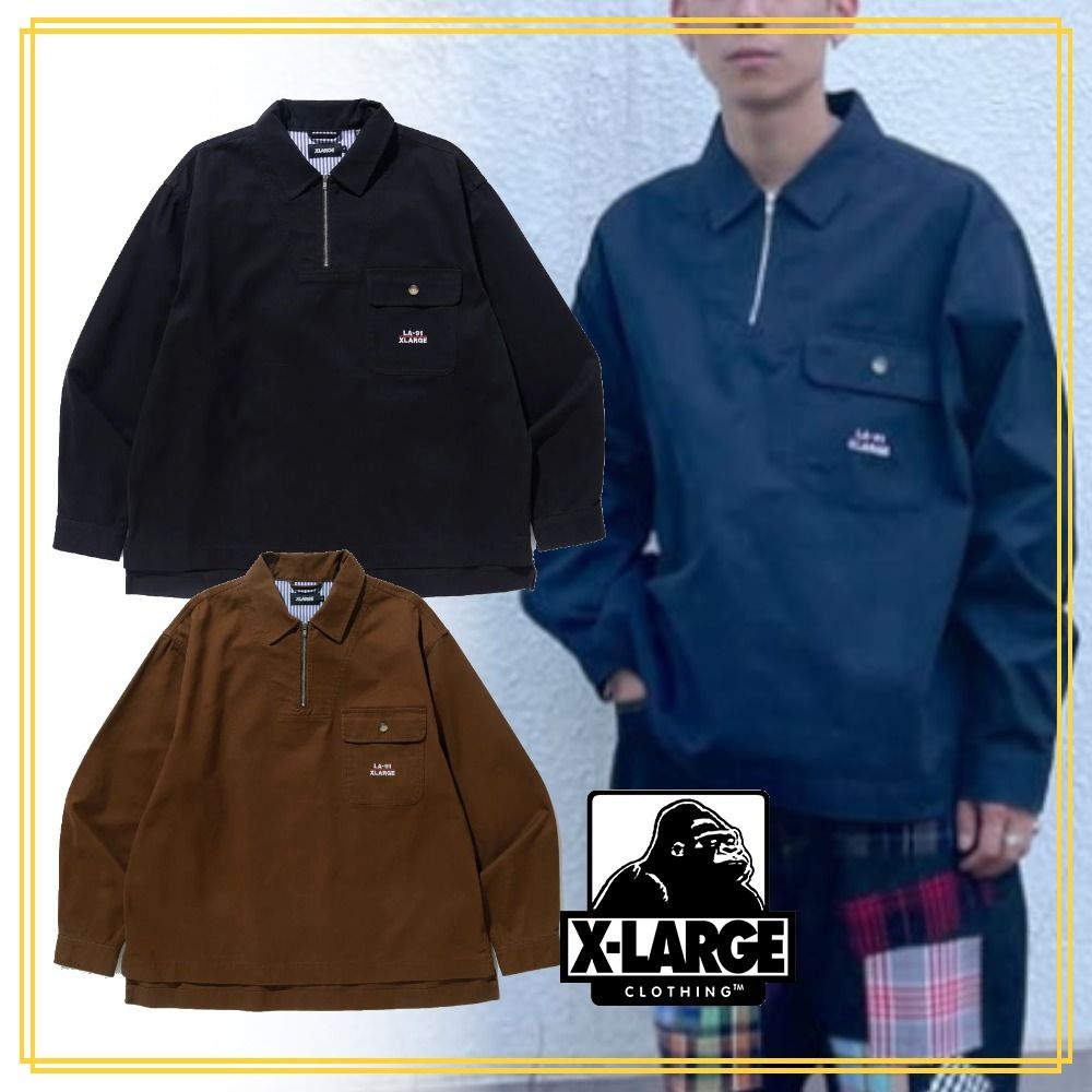 完売確実 売切れ前に XLARGE HALF ZIP SHIRT 肌触り&着回し◎ (X