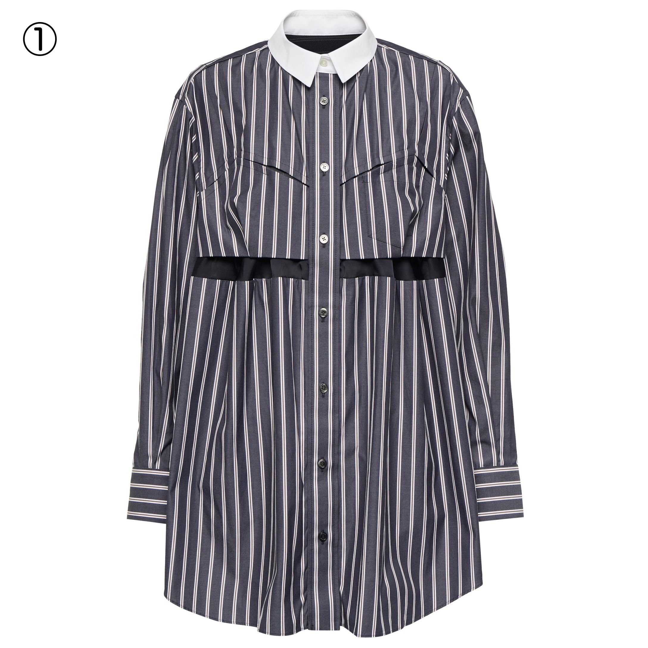 WEB限定】 ブラウス sacai ブラウス シャツ ホワイト 切替 コットン