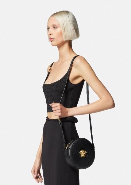 ☆VERSACE☆ラ メドゥーサ ラウンド クロスボディ バッグ レザー ...