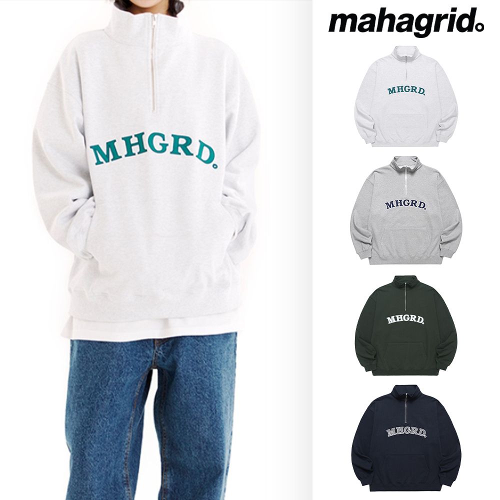【mahagrid】22FW★ ARC LOGO HALF ZIP SWEATSHIRT mahagrid】22FW☆ ARC LOGO HALF ZIP SWEATSHIRT (mahagrid