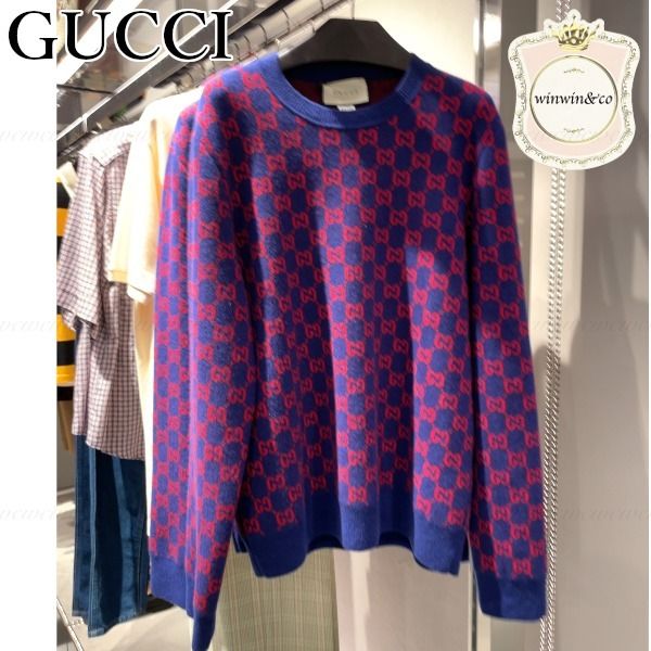 GUCCI□【セール】国内発□メンズ ウールGGロゴセーター (GUCCI/ニット