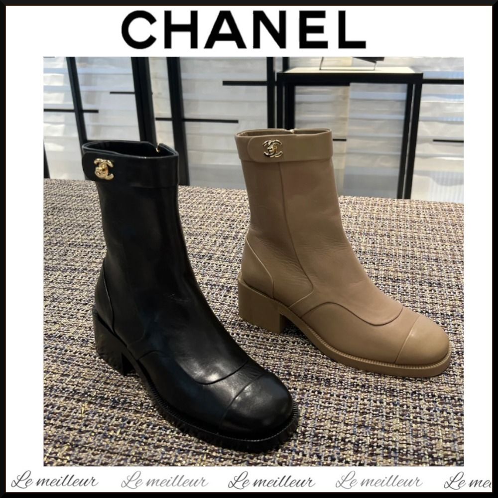 上品な印象に♡】シャネル ブーツ (CHANEL/ショートブーツ・ブーティ 最も人気のある製品 シャネル ボアブーツ ブーツ
