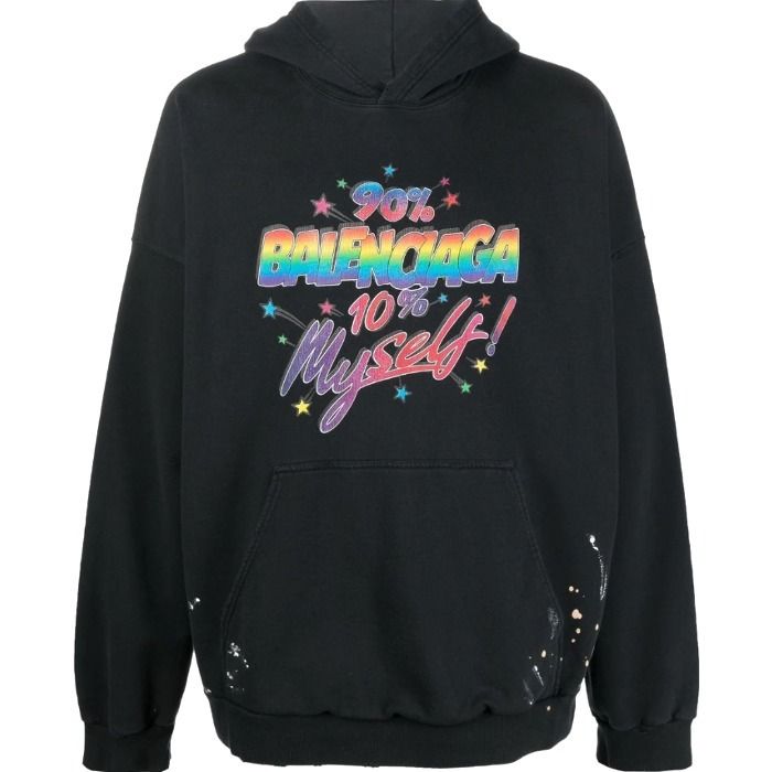 早期完売★BALENCIAGA 90/10 Hoodie Wide Fitミディアムフリース 早期完売☆BALENCIAGA 90/10 Hoodie Wide Fitミディアムフリース