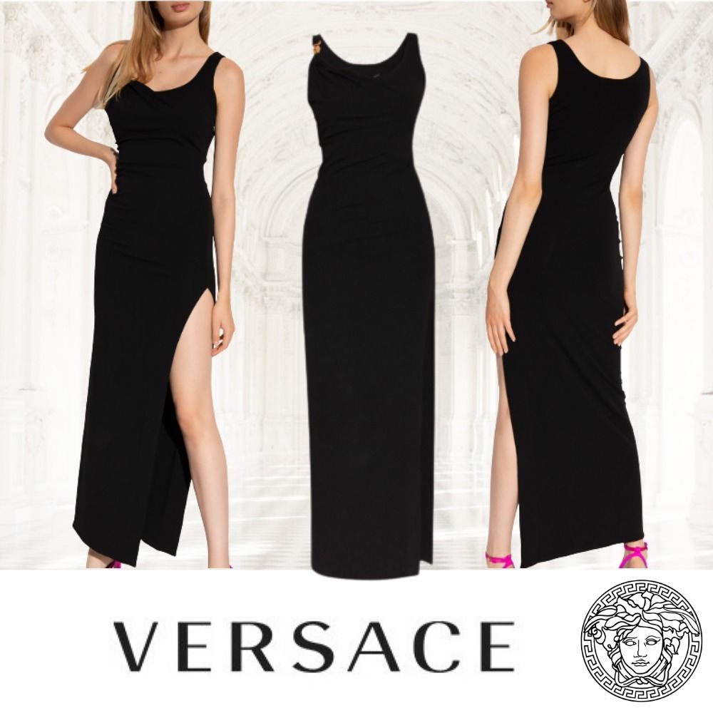 残り僅か！VERSACE マキシドレス ロングワンピースドレス (VERSACE