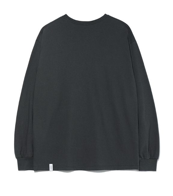 mahagrid】22FW☆ STITCH COLLEGE LOGO LS TEE (mahagrid/T