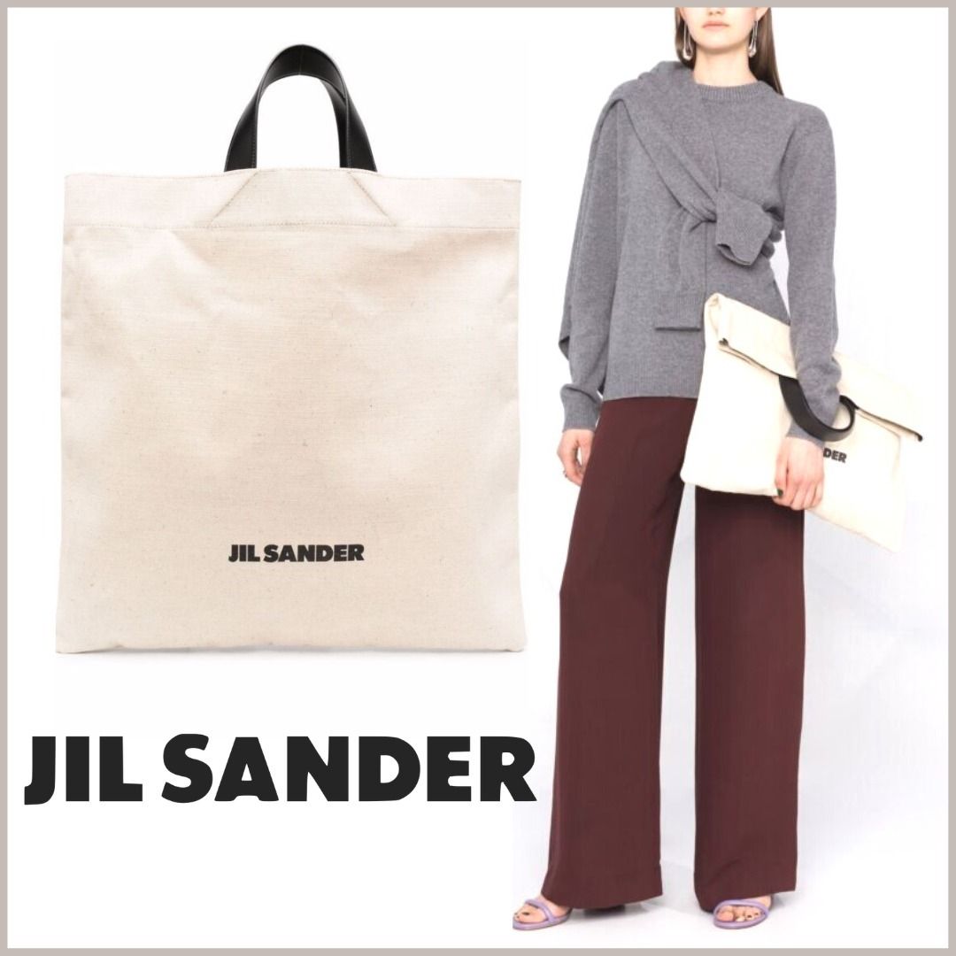 JIL SANDER】Logo Printed Square Tote Bag(関税,送料込み) - www