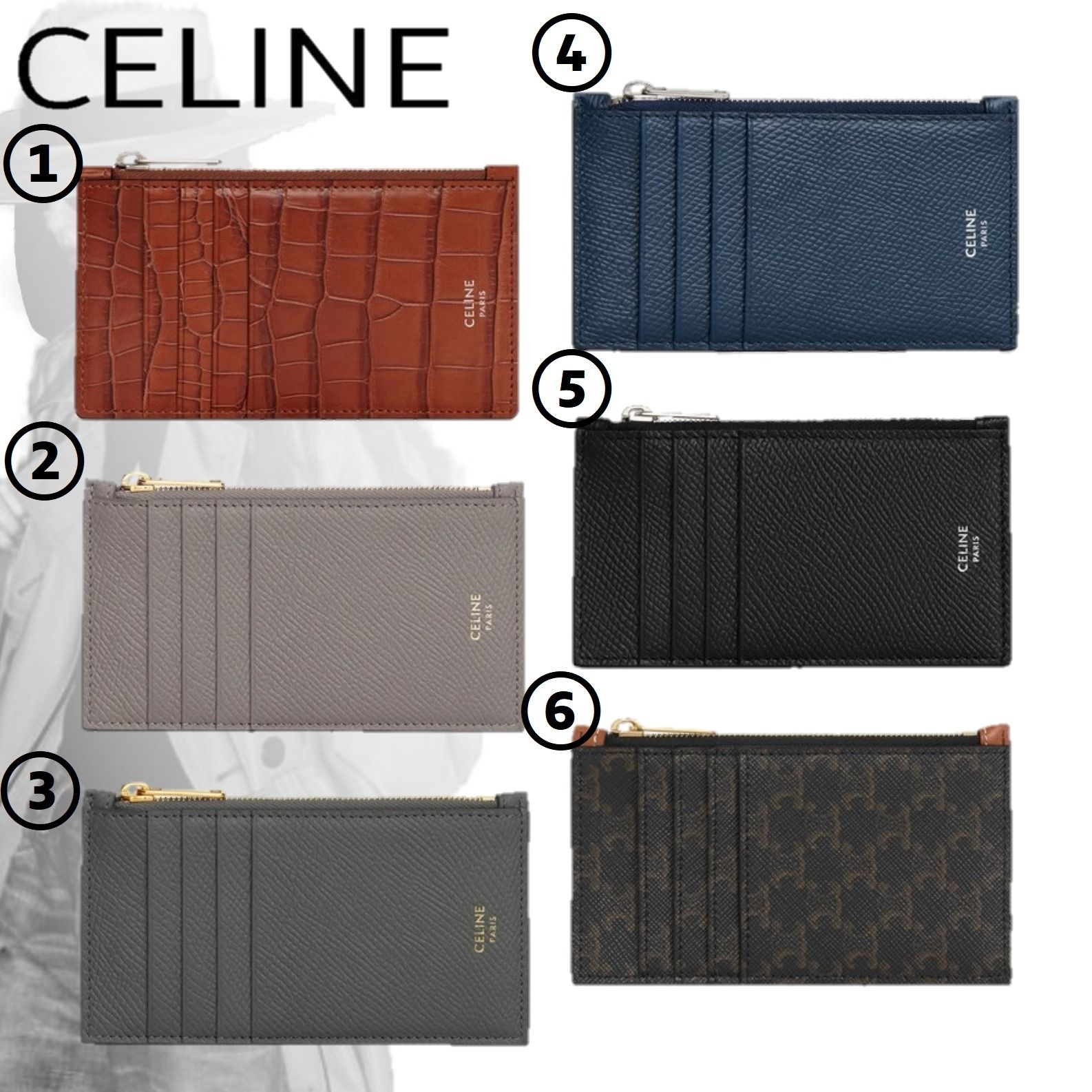 国内即発】CELINE セリーヌ ジップ付きカードホルダー ...