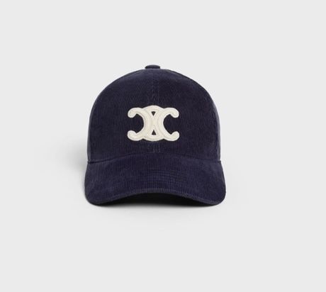 注文 CELINE セリーヌ ベースボールキャップ M ネイビー トリオンフ