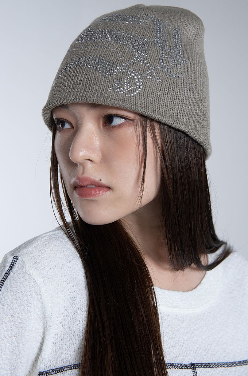 SETUP-EXE☆韓国☆日本未入荷☆ Crystal cubic logo Beanie 3色