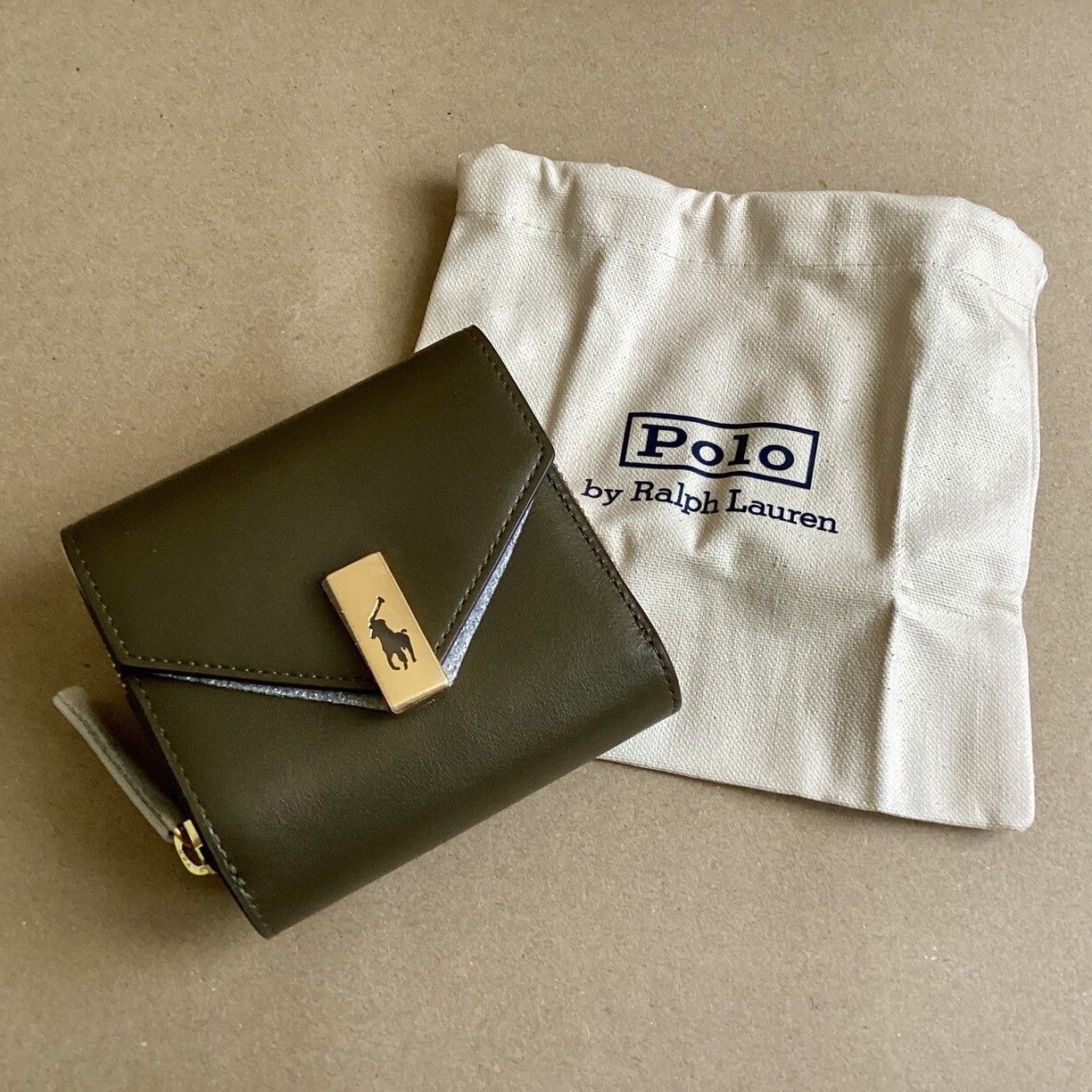 日本未入荷【Ralph Lauren】Polo ID☆レザー二つ折りミニ財布