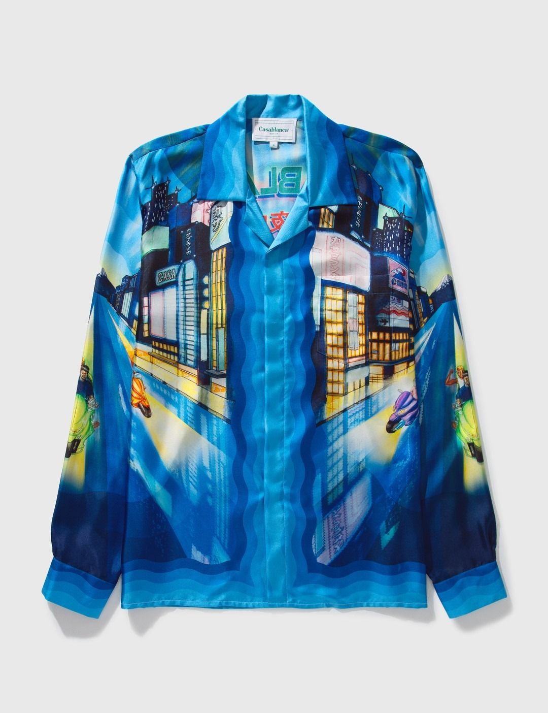 関送込! Casablanca YZERR着用モデル Tokyo Nights シルクシャツ