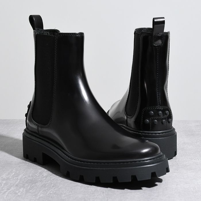 国内即発】TOD'S レザー サイドゴアチェルシーブーツ (TOD'S/ショート 大人の上質 TOD'S レザーショートブーツ 新品 ブーツ