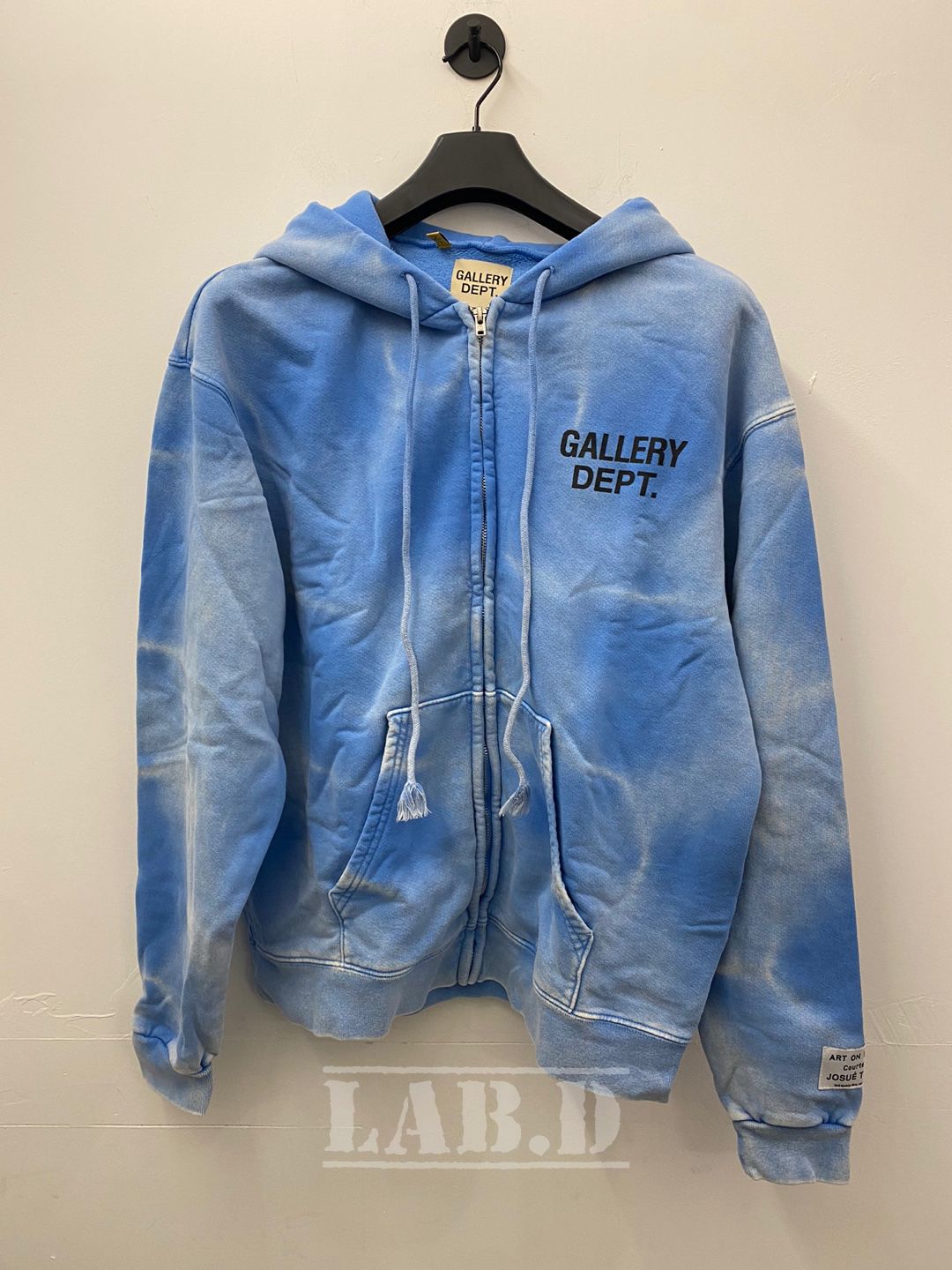 GALLERY DEPT. | SUN FADED LOGO ZIP-UP HOODIE ジップアップ 青