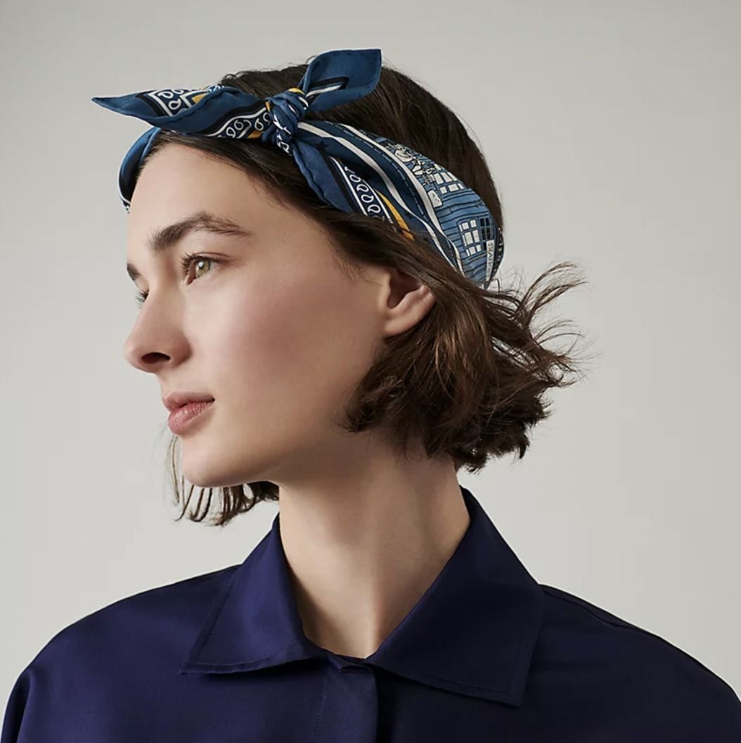 エルメス Hermes Paris Station bandana バンダナ カレ55 (HERMES ...