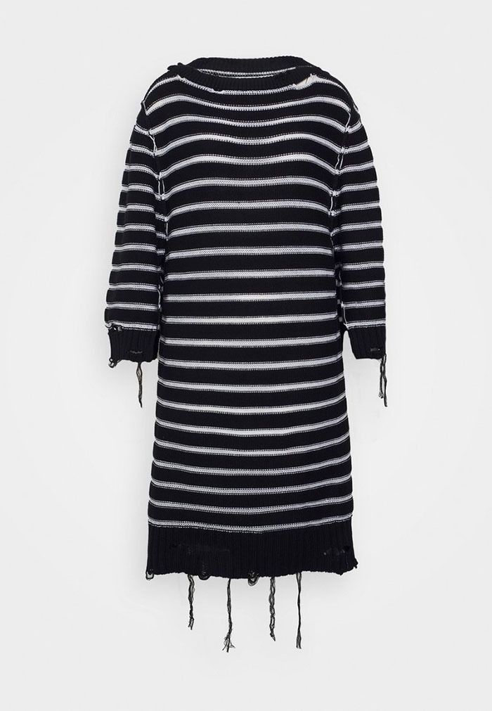 Maison Margiela☆MM6 ボーダー ダメージ加工 ニットワンピース