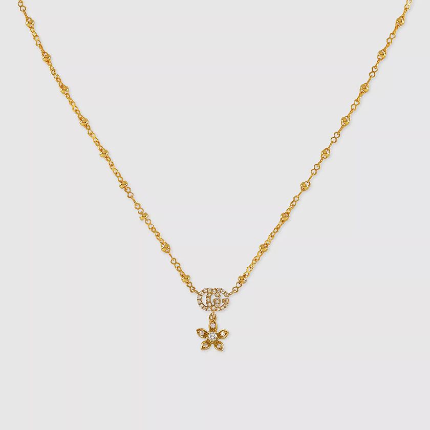 累積売上第１位【GUCCI★グッチ】18Kネックレス 累積売上第1位【GUCCI☆グッチ】ダイヤモンド付き18Kネックレス