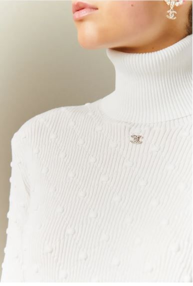 ☆VIP☆2023AW☆【CHANEL】SWEATER CC付き Cotton Ecru セーター ...