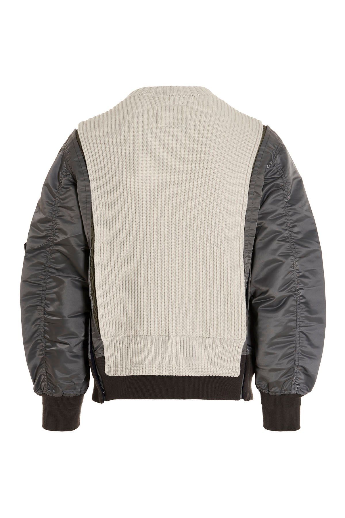 SACAI ナイロン ウール ドッキング セーター - carlowgaa.ie