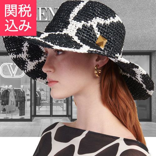 VALENTINO☆日本未入荷 限定品 スタッズ ジラフ柄 サンハット ...