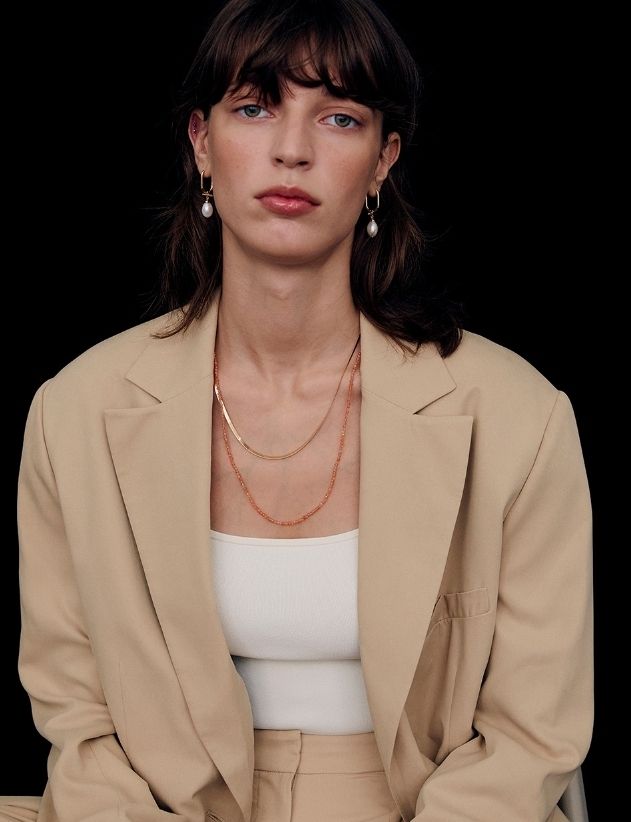【HYERES LOR】22FW★ Noailles Silver Pearl Link Earrings HYERES LOR】22FW☆ Noailles Silver Pearl Link Earrings