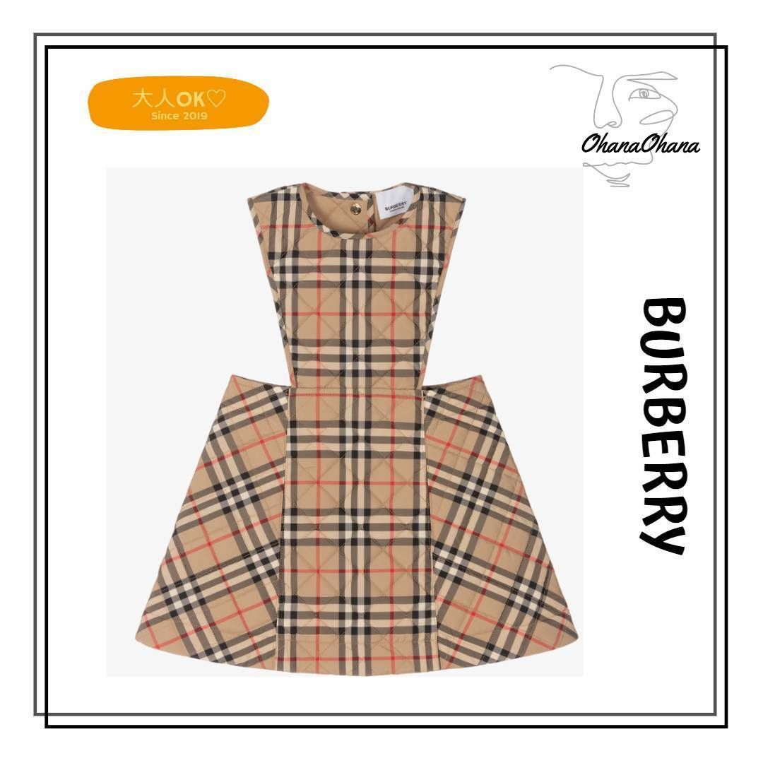 ☆BURBERRY☆大人の方も チェック ピナフォア ドレス(Beige