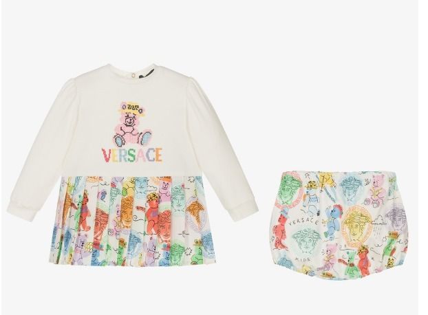 VERSACE クマちゃん プリント ブルマ付き ワンピース ベビー VERSACE クマちゃん プリント ブルマ付き ワンピース ベビー