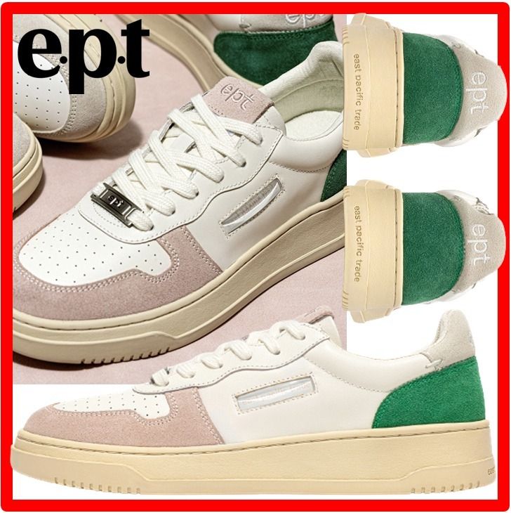 スニーカー ETP COURT HIGH (TOFU/PINK) ☆【ept】☆ept Court Pink Green☆スニーカ.ー☆22‐25cm☆ (ept