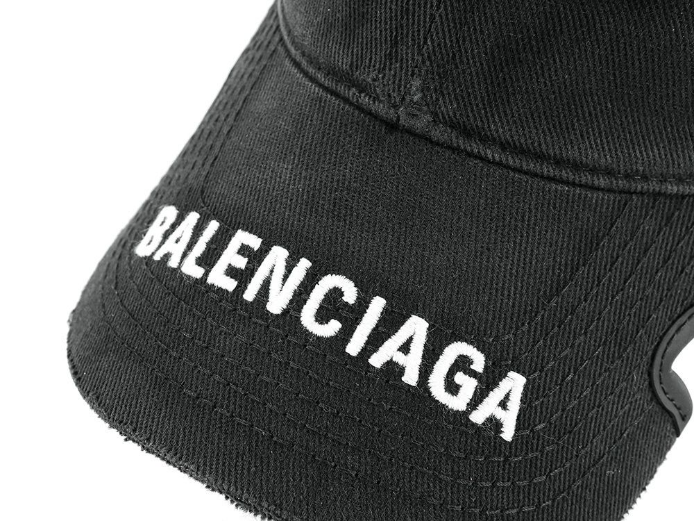 【予約受付中】 BALENCIAGA 22AW ロゴ刺繍 ビンテージ加工 キャップ (BALENCIAGA 帽子