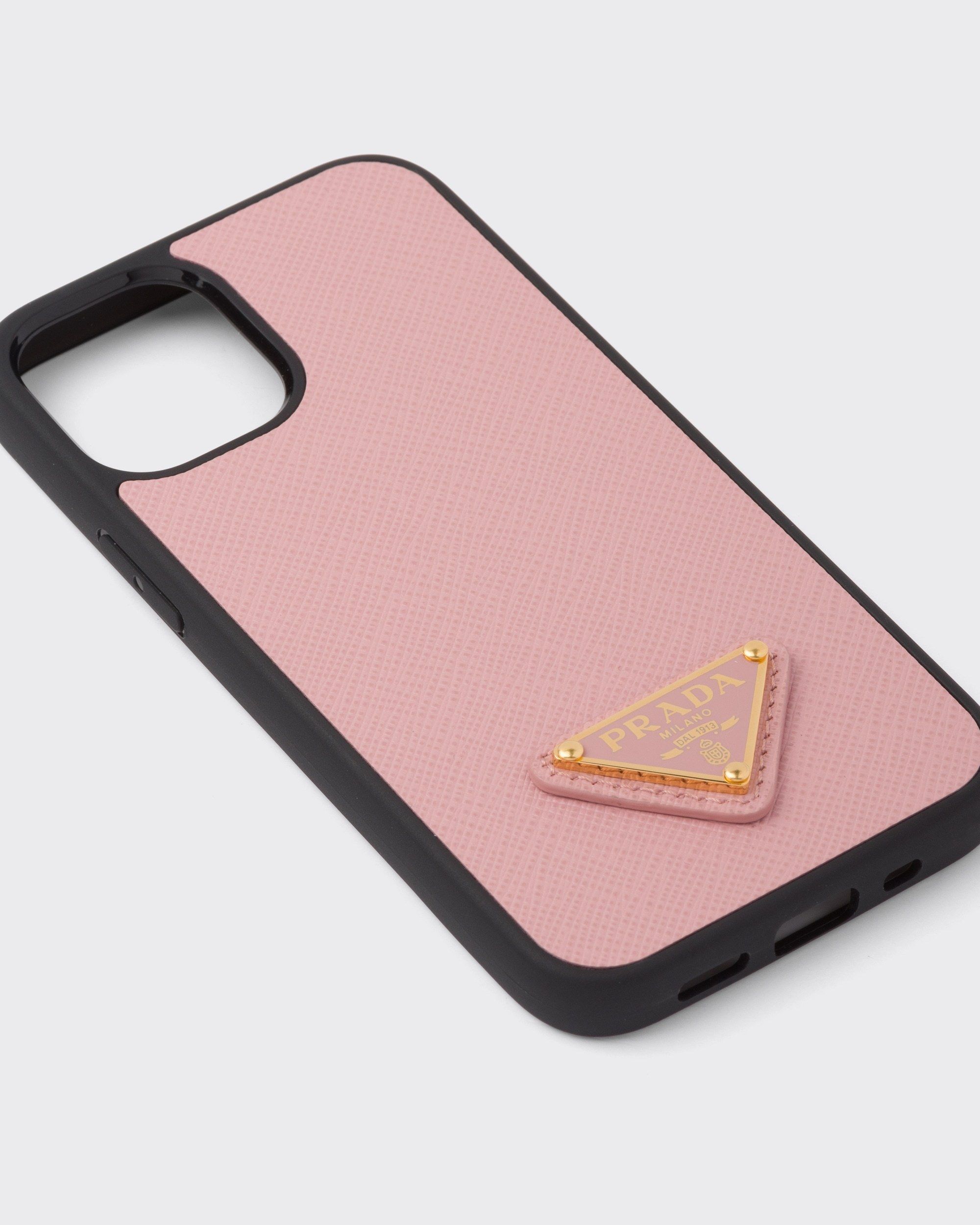 iPhone 12 Mini用 サフィアーノトライアングル カバー (PRADA/iPhone