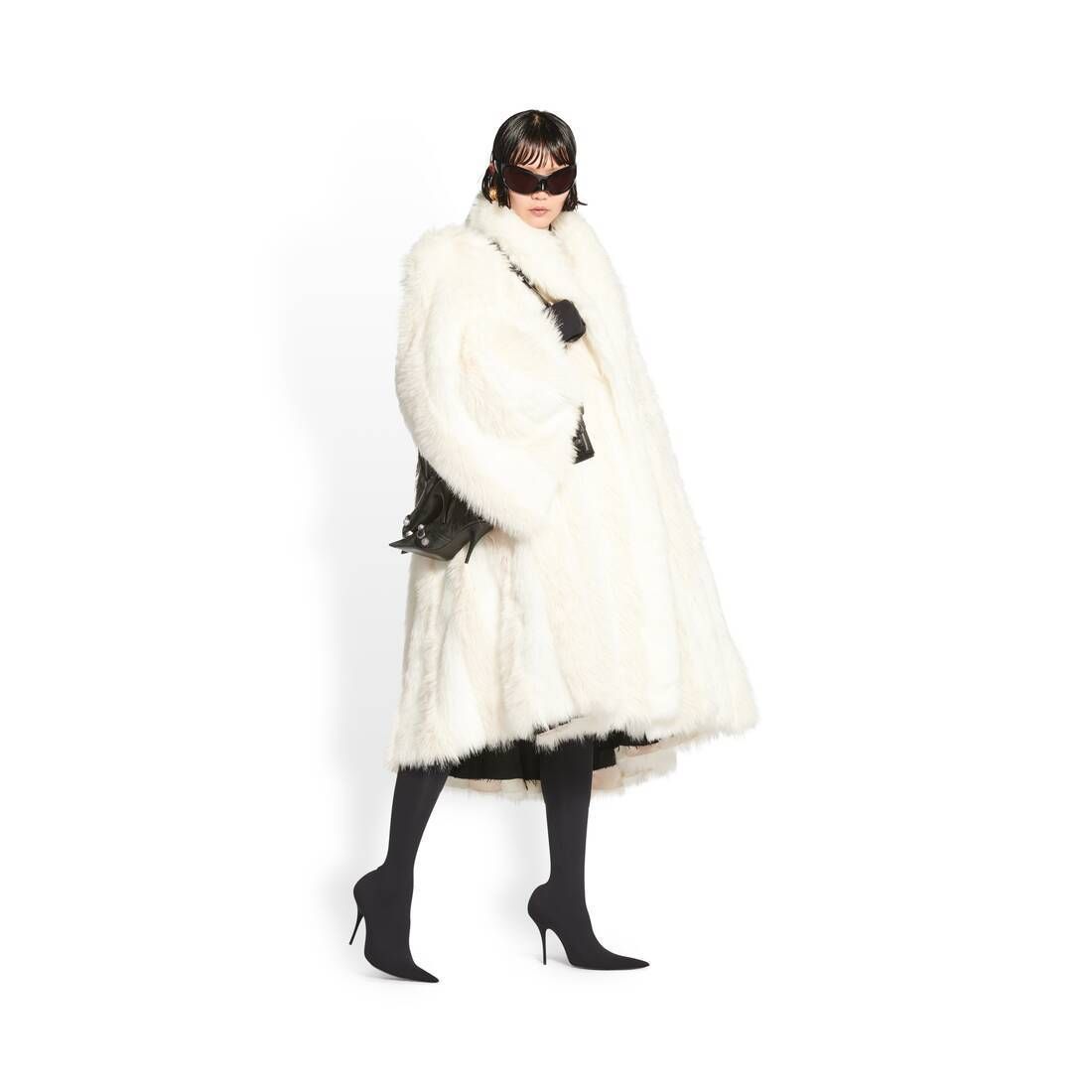 ○送料込○BALENCIAGA○A-LINEコート (BALENCIAGA/ムートン・ファー