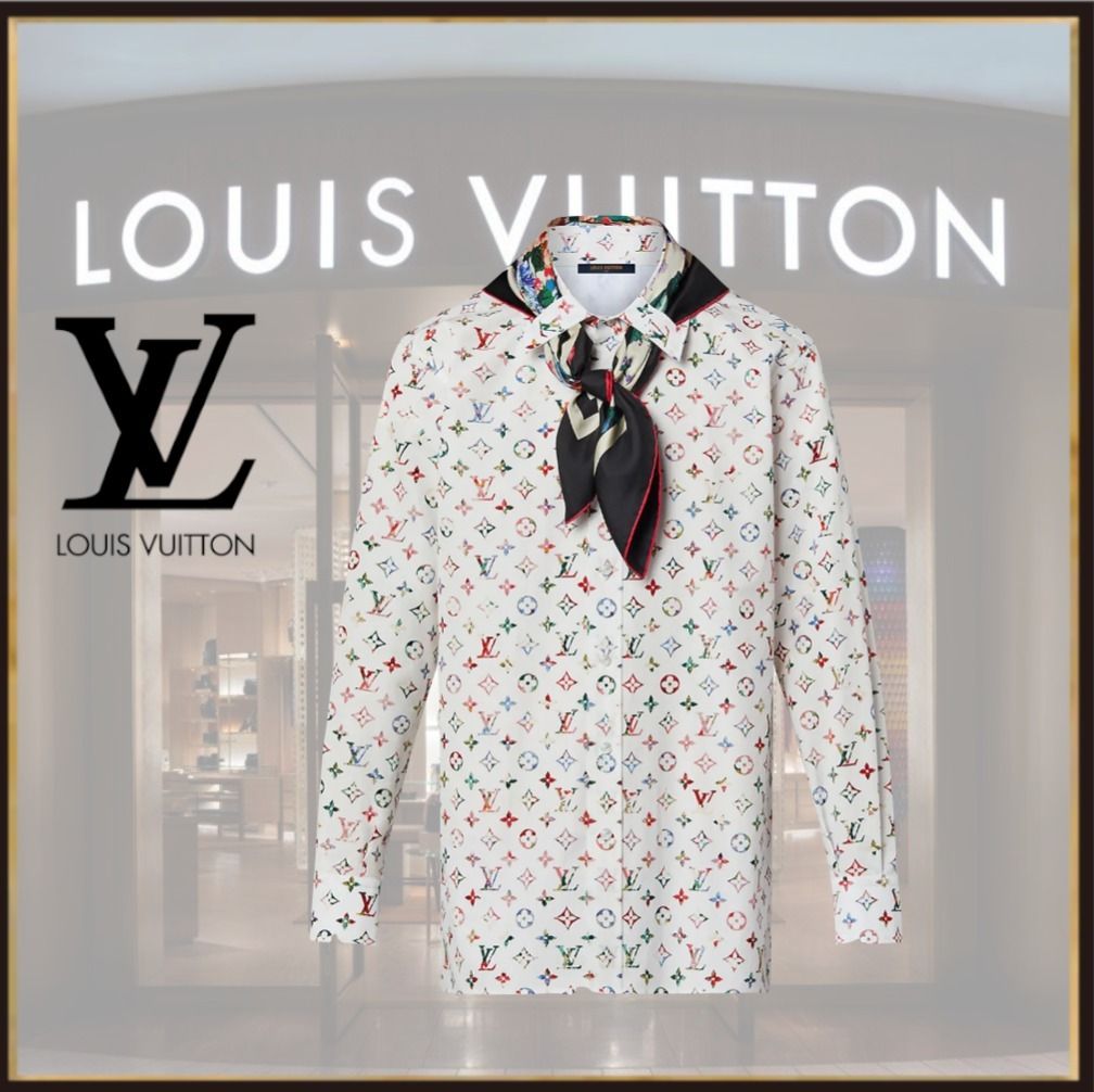 Louis Vuitton ヴィンテージフラワースカーフモノグラムシャツ (Louis ...
