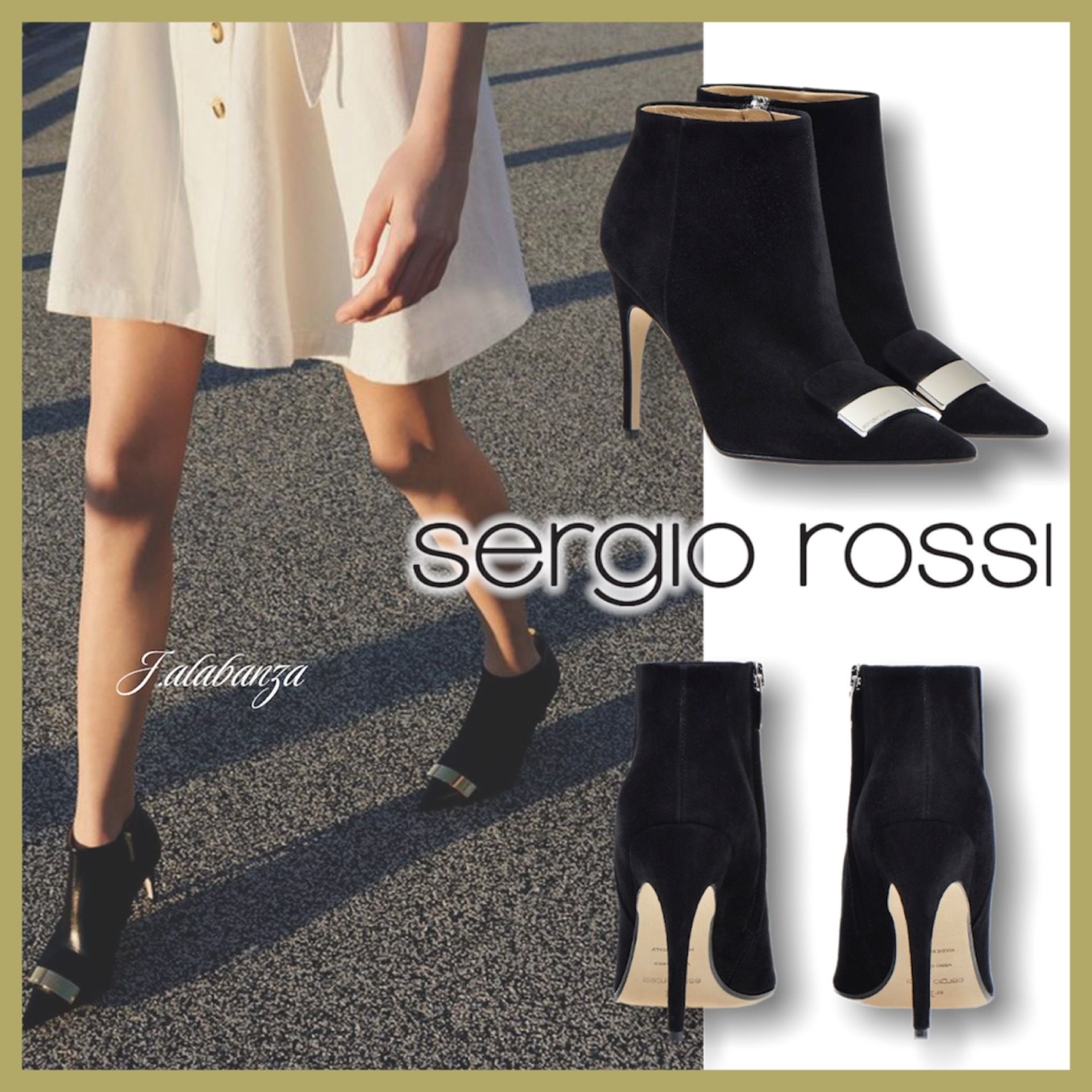 ◇SERGIO ROSSI◇ スエード ソックブーツ-