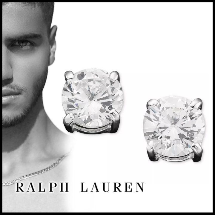 国内発送】ユニセックス♪ ジルコニア シンプルピアス セール (Ralph