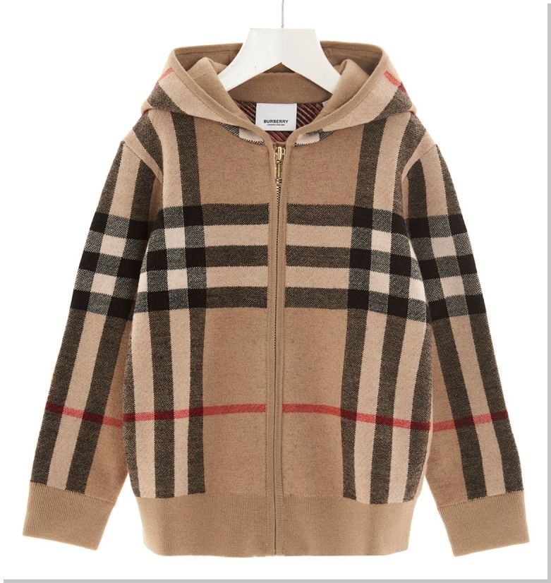 22aw☆Bruberry ウールカシミアジップパーカー10~14歳【関税込