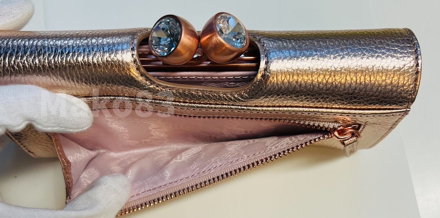 TED BAKER】TAMMYY テクスチャードレザーがま口長財布 (TED
