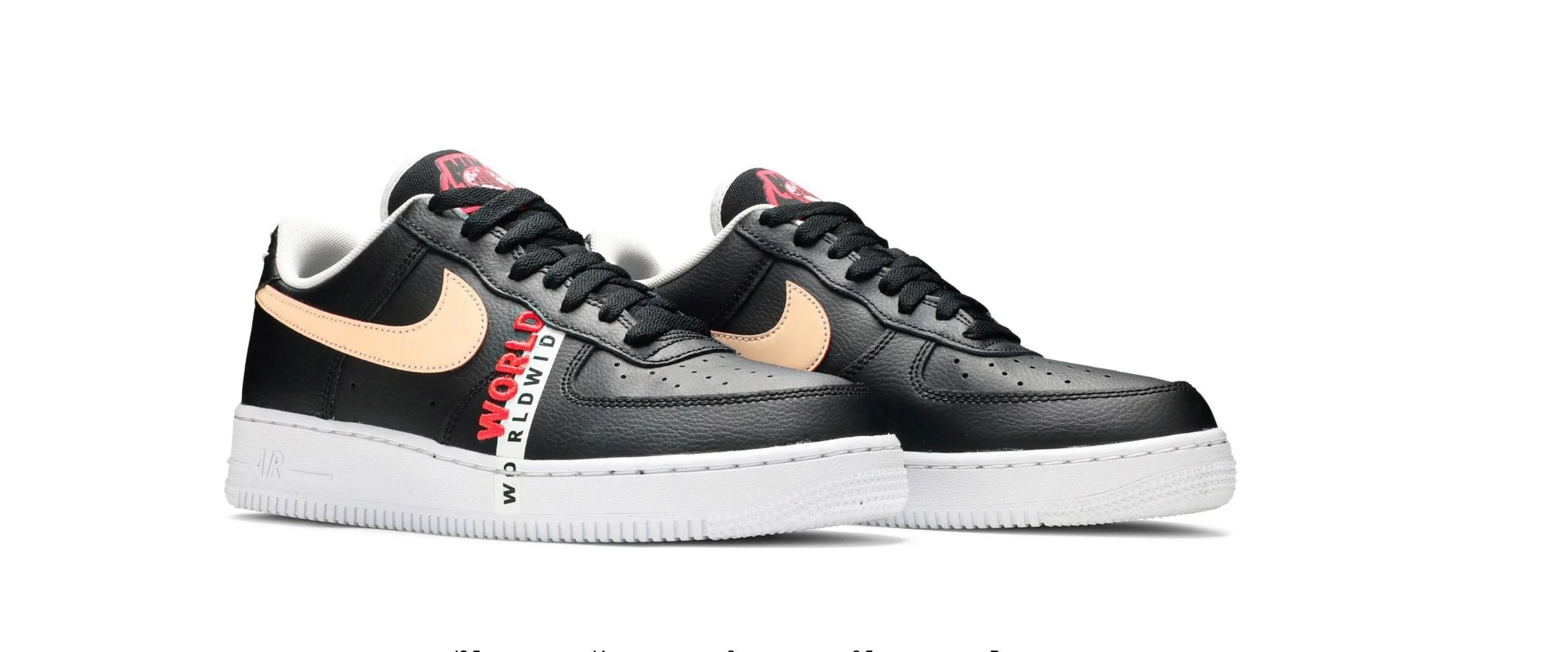新品未使用】Nike Air Force 1 ワールドワイド 黒タグ 紐付き