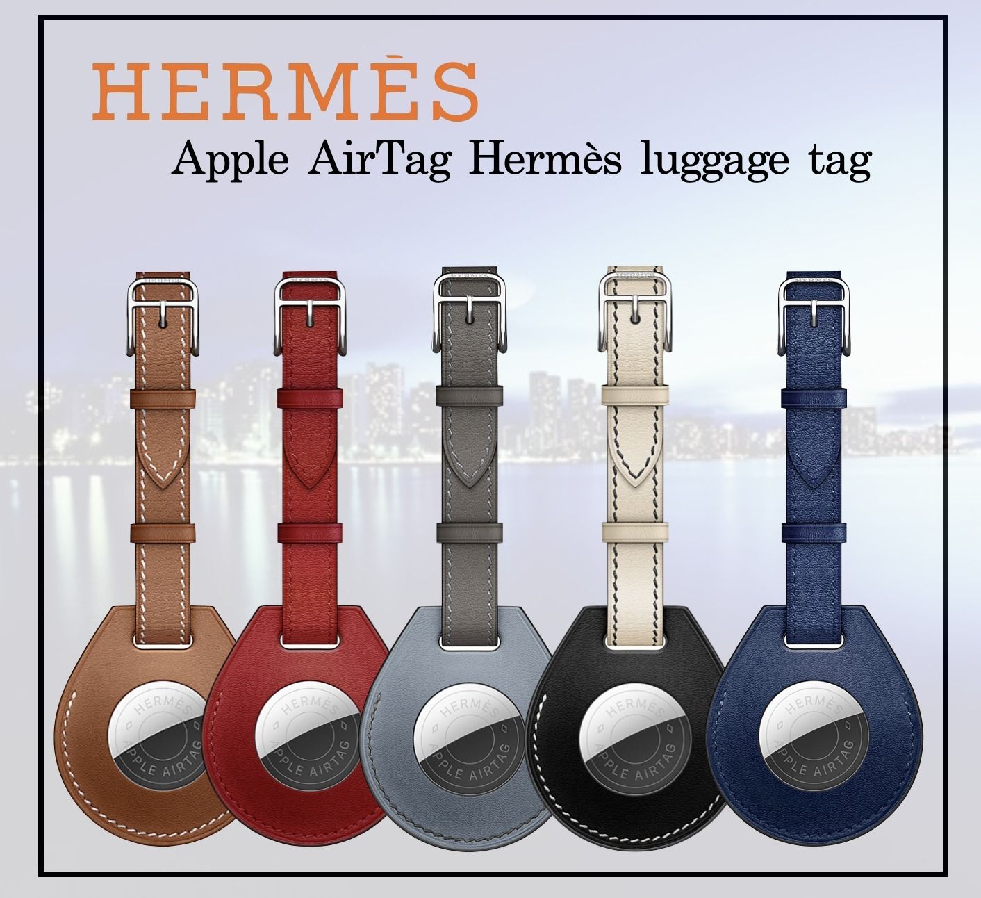 HERMES Apple AirTag ゴールド ラゲッジタグ