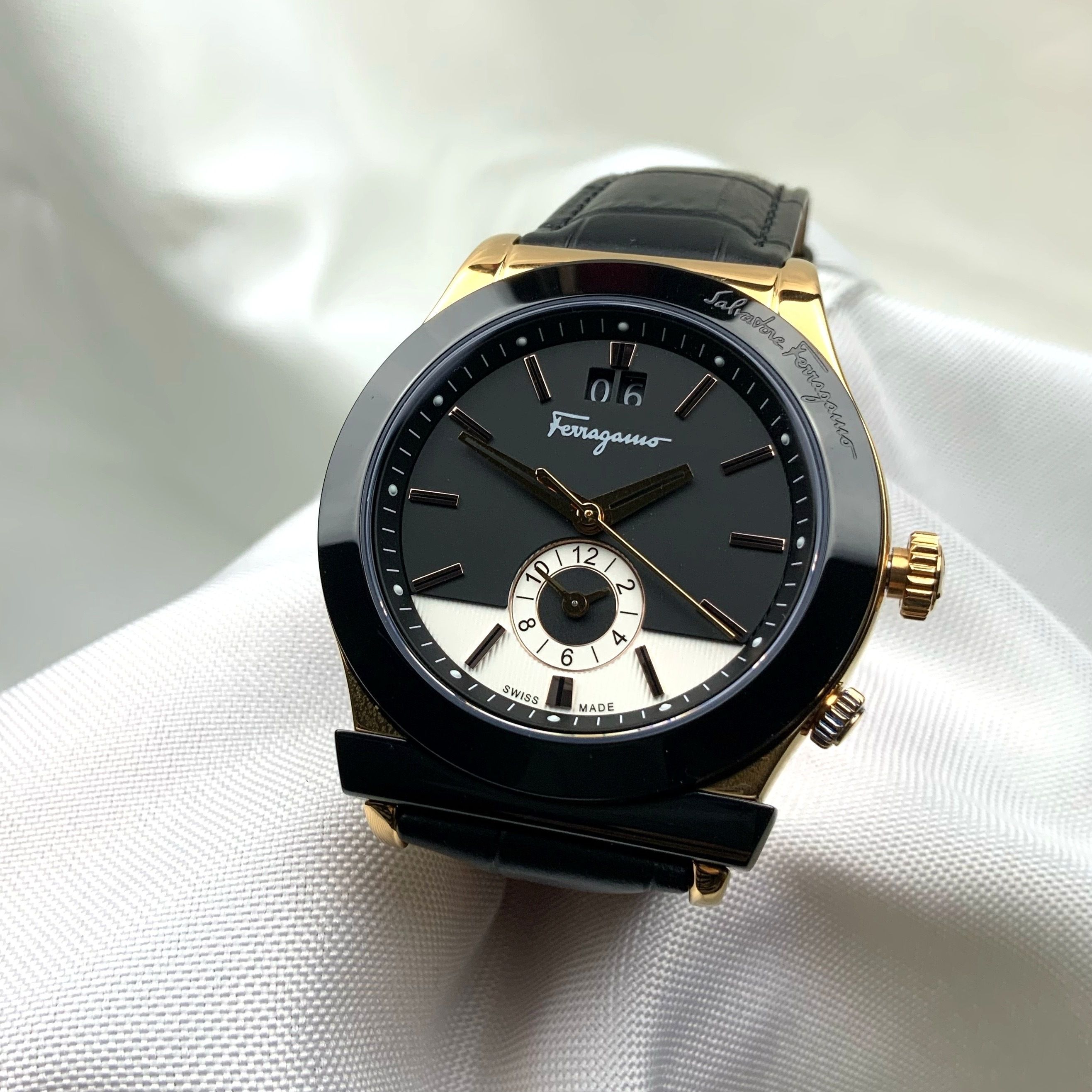 特別価格！Salvatore Ferragamo Black 40 mm 1898 Watch (FERRAGAMO