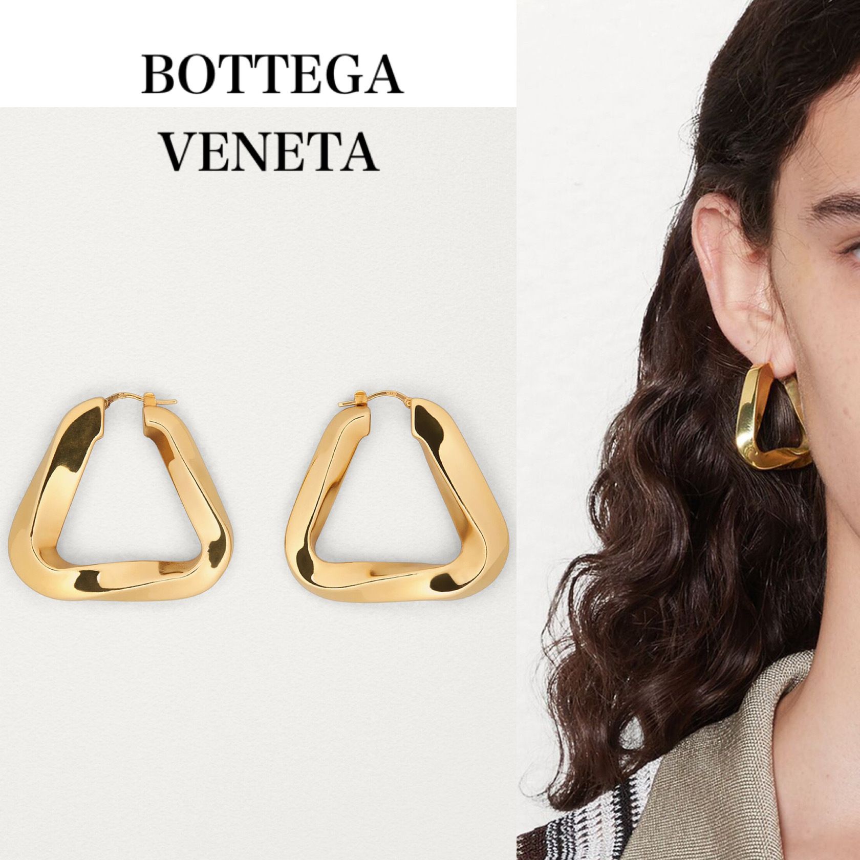 BOTTEGA VENETA トライアングル ピアス