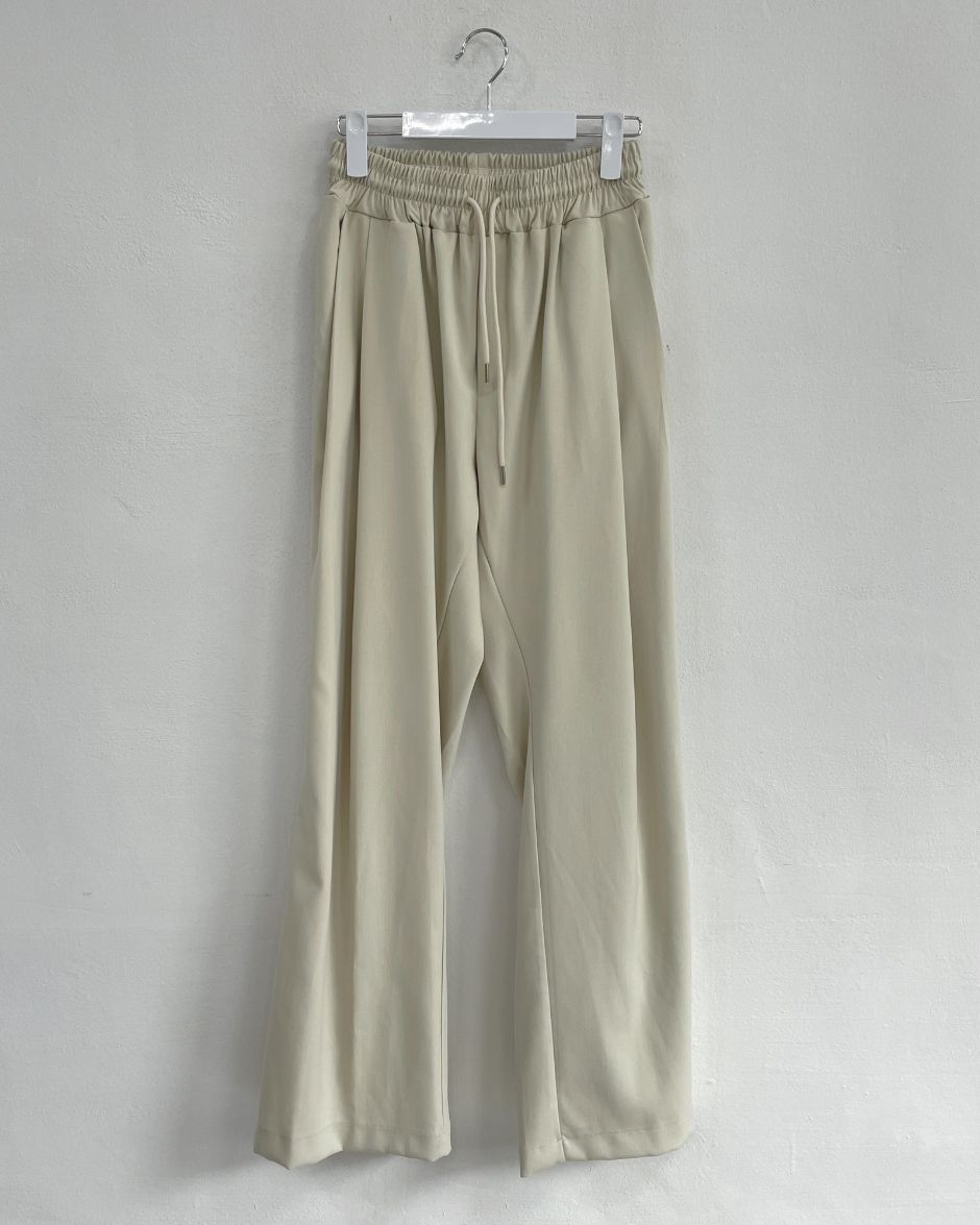 【INCHANT ME】Wave Banding Long Wide Slacks INCHANT ME】Wave Banding Long Wide Slacks (INCHANT ME