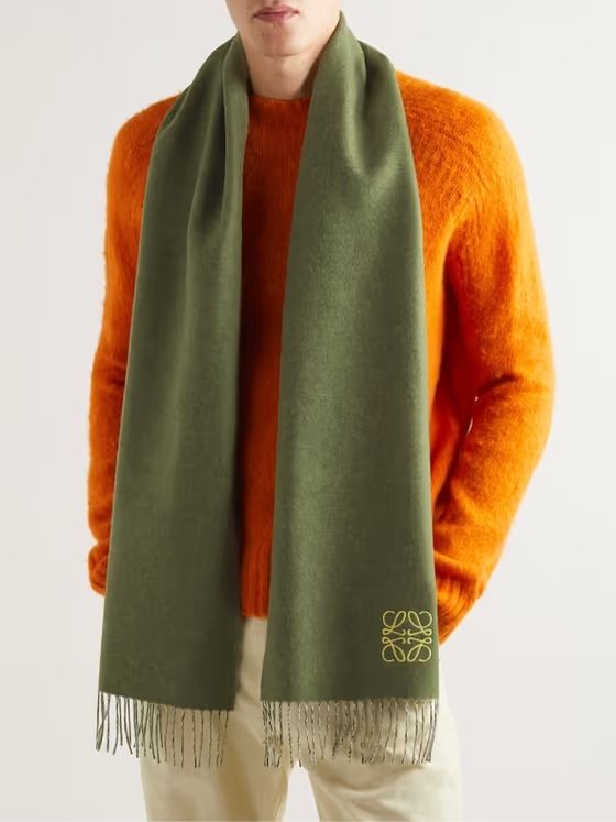 LOEWE ロエベ バイカラー スカーフ (ウール&カシミヤ) (LOEWE/マフラー