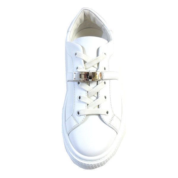 エルメス スニーカー デイ ローカット 白 シルバー金具 38.5 (HERMES/スニーカー) 87272710【BUYMA】