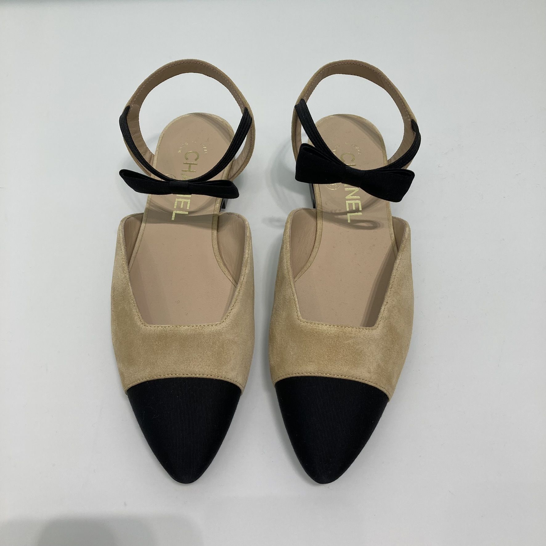 CHANEL】シャネル リボンストラップ フラットシューズ (CHANEL ...
