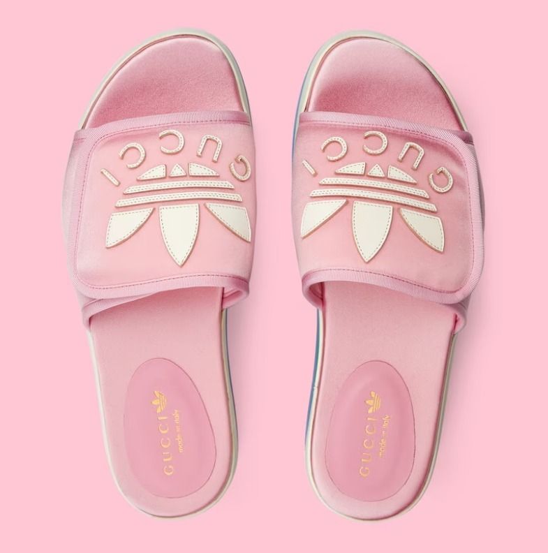 話題コラボ adidas x Gucci プラットフォーム サンダル (GUCCI