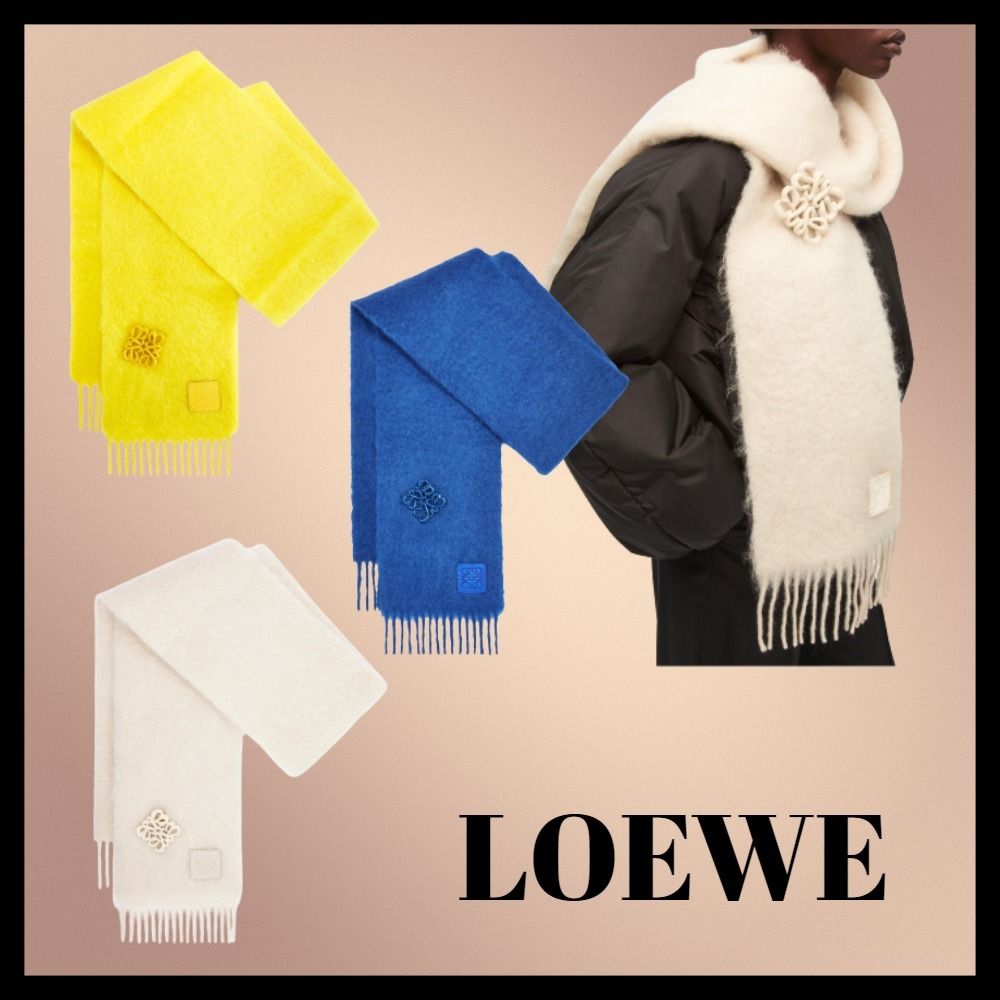 ☆2022秋冬新作☆直営店買付【LOEWE】スカーフ (モヘア&ウール ...