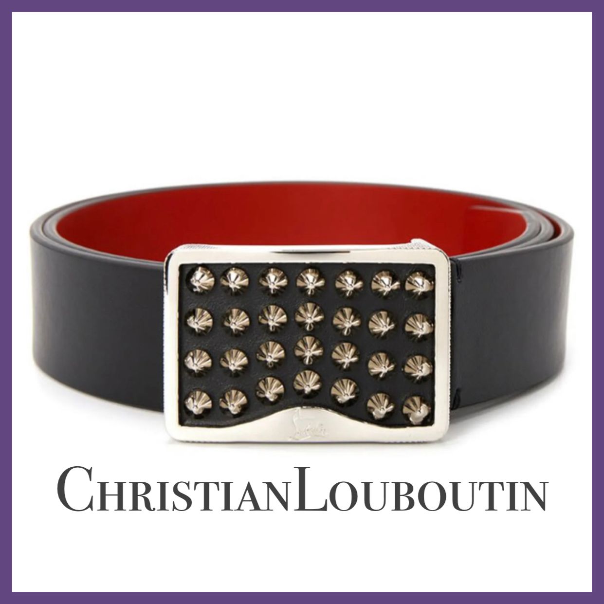 日本割引品 ChristianLouboutin スパイク ベルト www.m