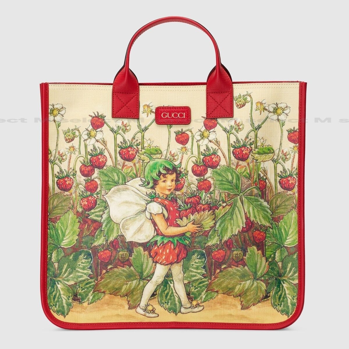 GUCCI】ストロベリー フェアリー プリント ラージトートバッグ (GUCCI