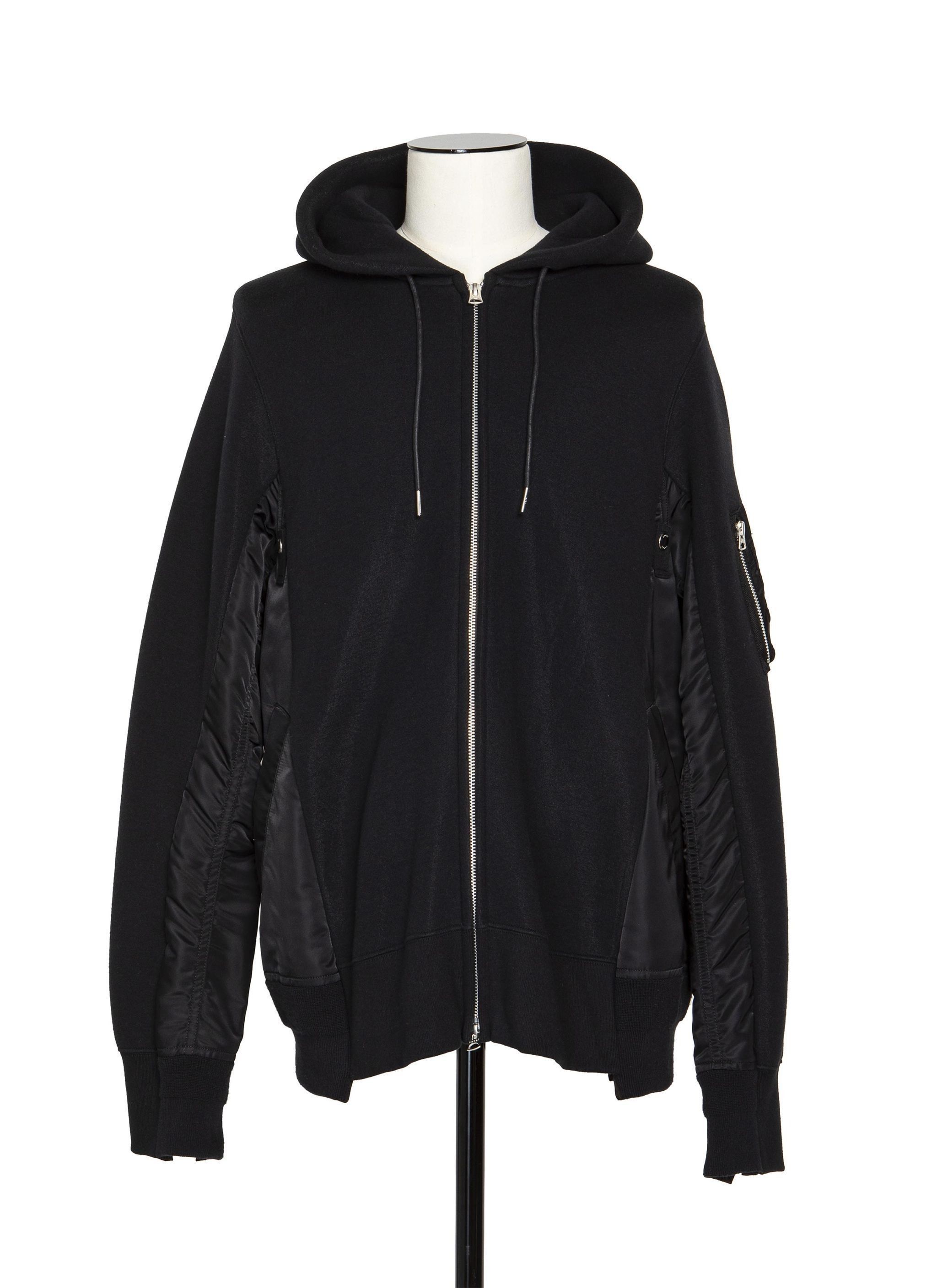 sacai☆Sponge Sweat x MA-1 ZipUpHoodie]定番人気☆すぐお届け